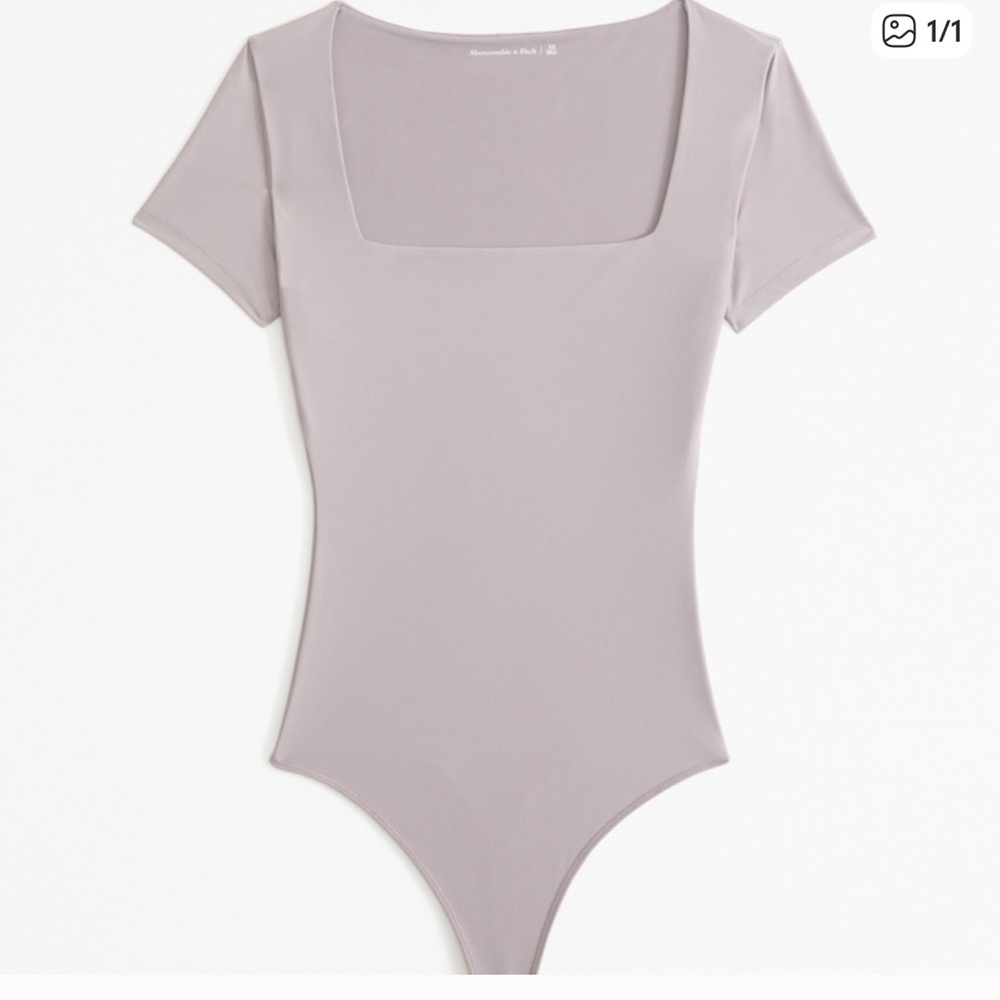 Abercrombie & Fitch Lavender Gray Seamless Bodysuit